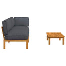 Sofa Sæt med pude Ensfarvet 3 pcs Antracit Massivt Akacietræ