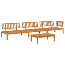 Sofa Sæt med pude Ensfarvet 4 pcs Antracit Massivt Akacietræ