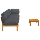 Sofa Sæt med pude Ensfarvet 4 pcs Antracit Massivt Akacietræ