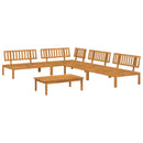 Sofa Sæt med pude Ensfarvet 5 pcs Beige Massivt Akacietræ