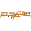 Sofa Sæt med pude Ensfarvet 5 pcs Beige Massivt Akacietræ