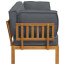 Sofa Sæt med pude Ensfarvet 2 pcs Antracit Massivt Akacietræ