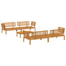 Sofa Sæt med pude Ensfarvet 5 pcs Beige Massivt Akacietræ
