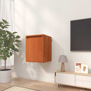 Vægskab med dør 2 pcs Voks brun 30 x 30 x 40 cm Massiv fyrretræ