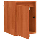 Vægskab med dør 2 pcs Voks brun 30 x 30 x 40 cm Massiv fyrretræ