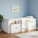 Sengeskab 2 pcs Hvid 66 x 35 x 48 cm Konstrueret træ