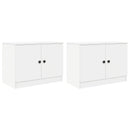 Sengeskab 2 pcs Hvid 66 x 35 x 48 cm Konstrueret træ