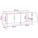 Sengeskab 2 pcs Hvid 66 x 35 x 48 cm Konstrueret træ