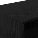Sengeskab 2 pcs Sort eg 66 x 35 x 48 cm Konstrueret træ