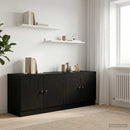 Sengeskab 2 pcs Sort eg 66 x 35 x 48 cm Konstrueret træ