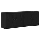 Sengeskab 2 pcs Sort eg 66 x 35 x 48 cm Konstrueret træ