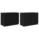 Sengeskab 2 pcs Sort eg 66 x 35 x 48 cm Konstrueret træ