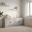 Sengeskab 2 pcs Betongrå 66 x 35 x 48 cm Konstrueret træ