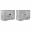 Sengeskab 2 pcs Betongrå 66 x 35 x 48 cm Konstrueret træ