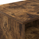 Sengeskab 2 pcs Røget eg 66 x 35 x 48 cm Konstrueret træ