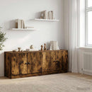 Sengeskab 2 pcs Røget eg 66 x 35 x 48 cm Konstrueret træ
