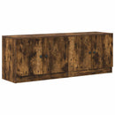 Sengeskab 2 pcs Røget eg 66 x 35 x 48 cm Konstrueret træ