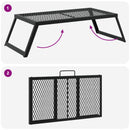 Foldbart Camping Grill Sort 58 x 31 x 2 cm Legeret Stål