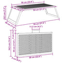 Foldbart Camping Grill Sort 58 x 31 x 2 cm Legeret Stål