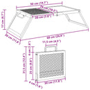 Foldbart Camping Grill Sort 31,5 x 26,5 x 4 cm Legeret Stål