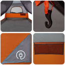 Familietelt med tag Grå og orange 320 x 210 x 180 cm Polyester