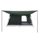 Familietelt med tag Army Grøn 320 x 210 x 180 cm Polyester