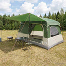 Familietelt med tag Grøn 380 x 260 x 190 cm Polyester