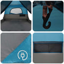 Familietelt med tag Blå 380 x 260 x 190 cm Polyester