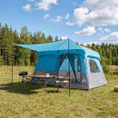 Familietelt med tag Blå 380 x 260 x 190 cm Polyester