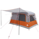 Familietelt med tag Grå og orange 380 x 260 x 190 cm Polyester