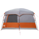 Familietelt med tag Grå og orange 380 x 260 x 190 cm Polyester
