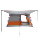 Familietelt med tag Grå og orange 380 x 260 x 190 cm Polyester