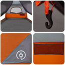 Familietelt Grå og orange 420 x 305 x 200 cm Polyester og Stål