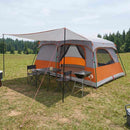 Familietelt Grå og orange 500 x 400 x 230 cm Polyester og Stål