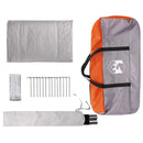 Hyttetelt med tag Grå og orange 210 x 210 x 138 cm Polyester