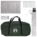 Hyttetelt med tag Army Grøn 210 x 210 x 138 cm Polyester