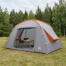 Hyttetelt med tag Grå og orange 300 x 210 x 156 cm Polyester
