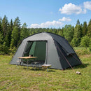 Hyttetelt med tag Army Grøn 400 x 210 x 180 cm Polyester