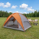 Camping telt med regnslag vandafvisende Kuppel Grå og orange