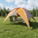 Camping telt med regnslag vandafvisende Kuppel Grå og orange
