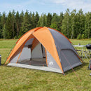 Camping telt med regnslag vandafvisende Kuppel Grå og orange