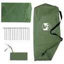 Camping tarp med mesh vægge Grøn 340 x 260 x 220 cm