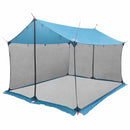 Camping tarp med mesh vægge Blå 340 x 260 x 220 cm