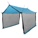 Camping tarp med mesh vægge Blå 340 x 260 x 220 cm