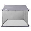 Camping tarp med mesh vægge Grå og orange 340 x 260 x 220 cm