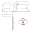 Camping tarp med mesh vægge Blå 270 x 210 x 210 cm