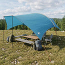 Camping tarp vandafvisende Blå 695 x 580 x 200 cm