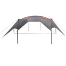 Camping tarp vandafvisende Grå og orange 695 x 580 x 200 cm