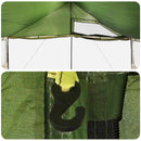 Familietelt med tag Grøn 450 x 400 x 265 cm Polyester og Stål
