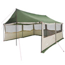 Familietelt med tag Grøn 450 x 400 x 265 cm Polyester og Stål